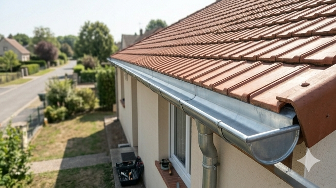 Pose de Gouttières Zinc & PVC | Neuville-Saint-Rémy